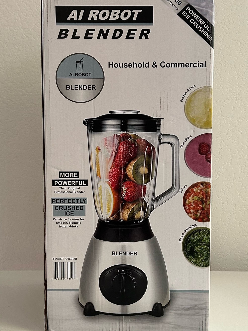 Brand New AI Robot Silver and Black Household Commercial Blender